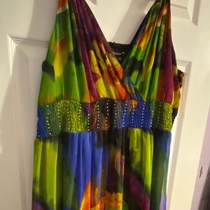 Colorful Sleeveless Dress